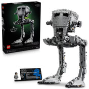 LEGO Star Wars: AT-ST lépegető (75417) készlet dobozzal és kiállított modellel, gyűjtői kiadásban.