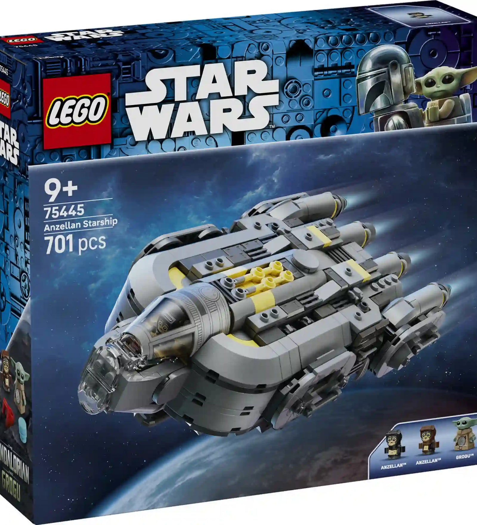 LEGO Star Wars Az anzellanok csillaghajója 75445 dobozkép elölnézetből 701 darabos készlettel
