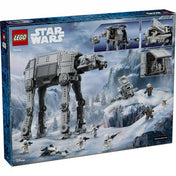 LEGO Star Wars 75454 dobozának hátoldala, AT-AT lépegetővel, havas tájjal és a nyitható részeket bemutató képekkel.