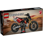 A LEGO Technic: Ducati Desmo450 MX Factory motorkerékpár 42238 készlet dobozának előoldala.