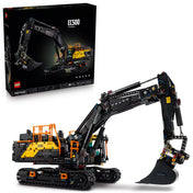 LEGO Technic Volvo EC500 Hybrid exkavátor (42215) modell és doboz együtt – A teljes LEGO modell és a készlet doboza, ideális kiállításra és gyűjtésre.