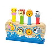 Noé bárkája felugró játék fából Viga Toys