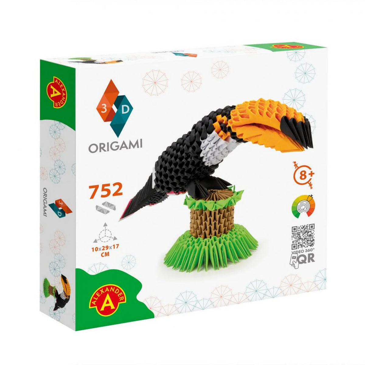Origami 3D, Tukán, 752 darabos