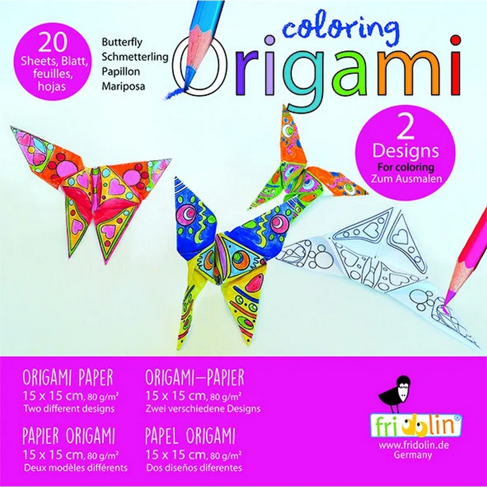 Festhető pillangók - Fridolin origami - csomagolas elolapja