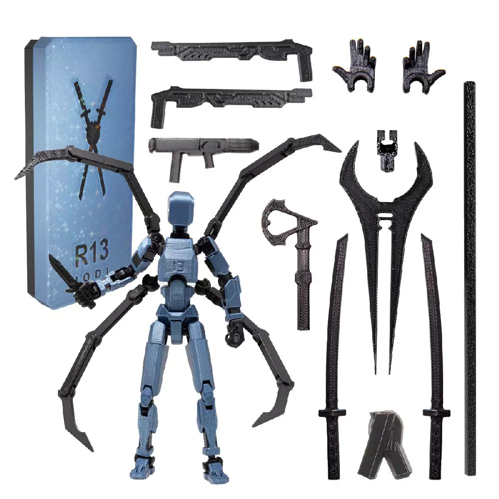 3D Robotfigura R13 - Kobalt Metál Kék Deluxe