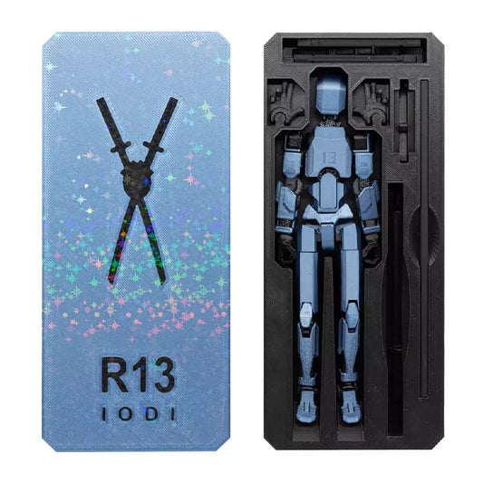 3D Robotfigura R13 - Kobalt Metál Kék Deluxe