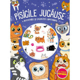 Pisicile jucăușe- Stickere pufoase - román nyelvű munkafüzet