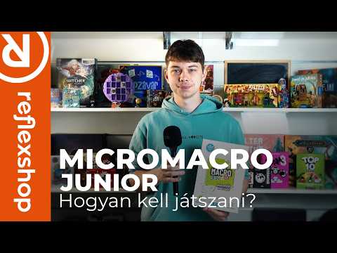 MicroMacro Junior: Állati nyomozók társasjáték bemutató videója, amelyben a bemutató személy ismerteti a játék szabályait, megmutatja a részletgazdag, fekete-fehér várostérképet és a spirálfüzetben található nyomozási feladatokat. A videóban bemutatja, hogyan kell a térképen szereplő karaktereket és eseményeket megkeresni, a nyomokat követni és lépésről lépésre megoldani a rejtélyeket.