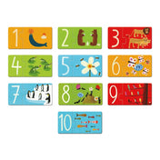 Djeco Szám párosító puzzle csomagolas tartalma