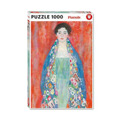 Piatnik Fräulein Lieser – Gustav Klimt 1000 darabos puzzle dobozképe, a híres szecessziós portréval, gazdag díszítőmotívumokkal és élénk színekkel.