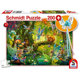 Puzzle Schmidt: Fairies in the Forest + Ajándék: varázspálca, 200 darabos