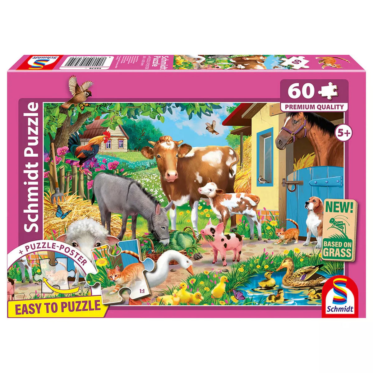 Puzzle Schmidt: Háziállatok, 60 darabos