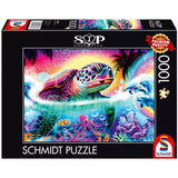 Puzzle Schmidt: Neonszínű teknős, 1000 darabos