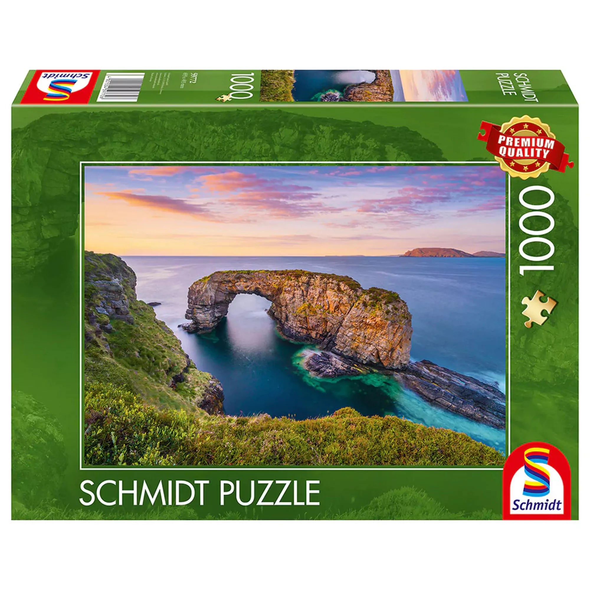 Puzzle Schmidt Thomas Kinkade Great Pollet Sea Arch, Írország – 1000 darabos puzzle doboza lenyűgöző ír tengerparti tájjal.