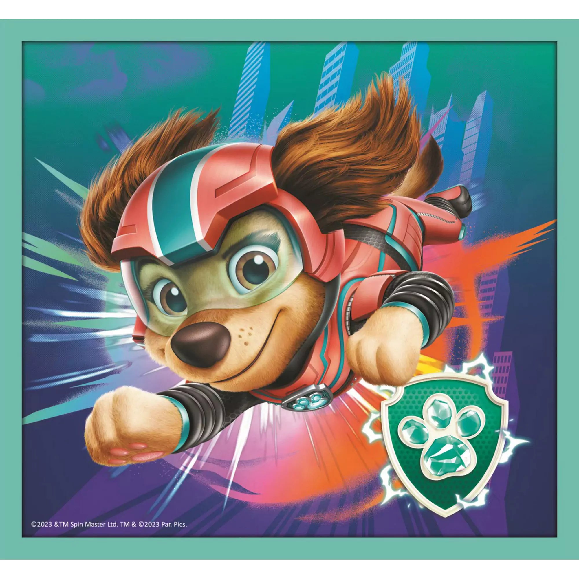 Puzzle Trefl: Paw Patrol (Mancs Őrjárat) – Hiperaktív Rubble – Rubble minden erejével és lendületével készen áll a bevetésre.