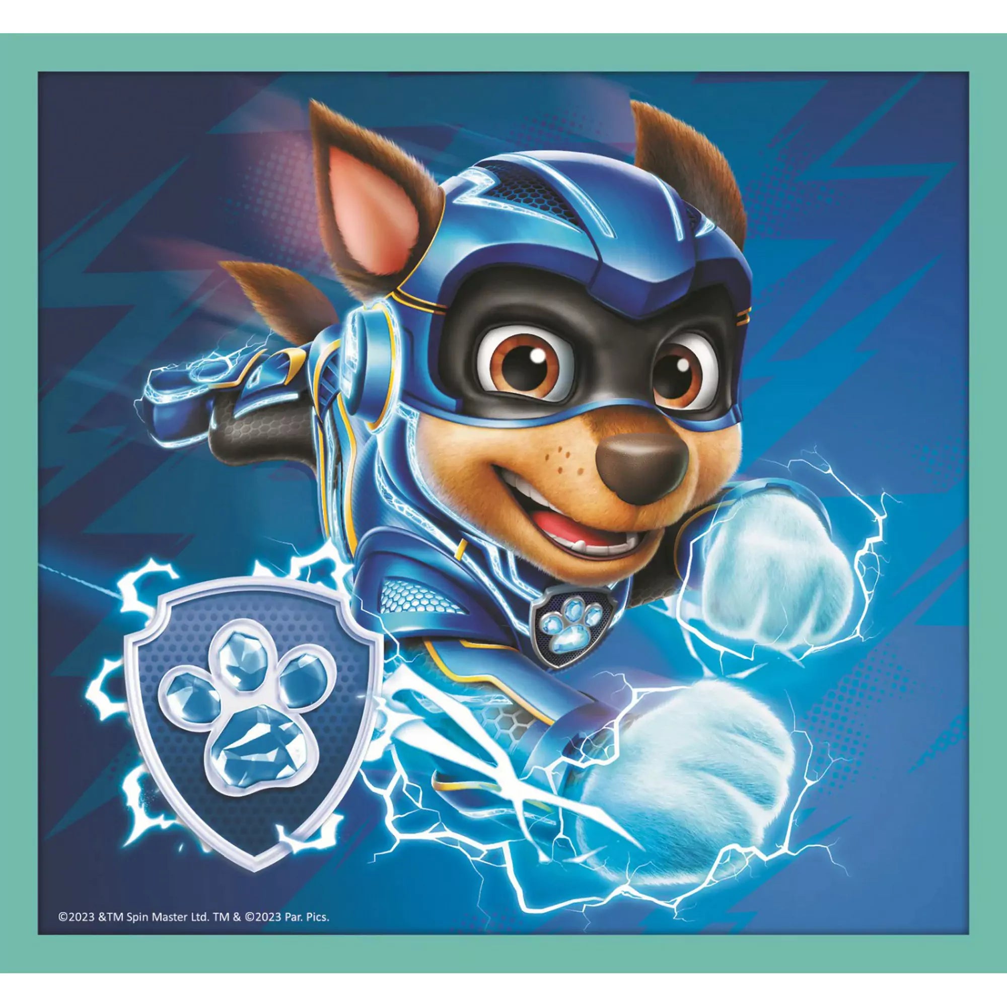 Puzzle Trefl: Paw Patrol (Mancs Őrjárat) – Villámgyors Chase – Chase szuper sebességgel és energiával rohan a küldetésére.