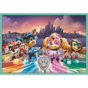 Puzzle Trefl: Paw Patrol (Mancs Őrjárat) – Kalandra fel! – A népszerű mesehősök, Marshall, Chase, Skye és Liberty készen állnak a küldetésre.