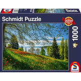 Puzzle Schmidt: Mainau-sziget: Virágzó Tulipánok - 1000 darabos