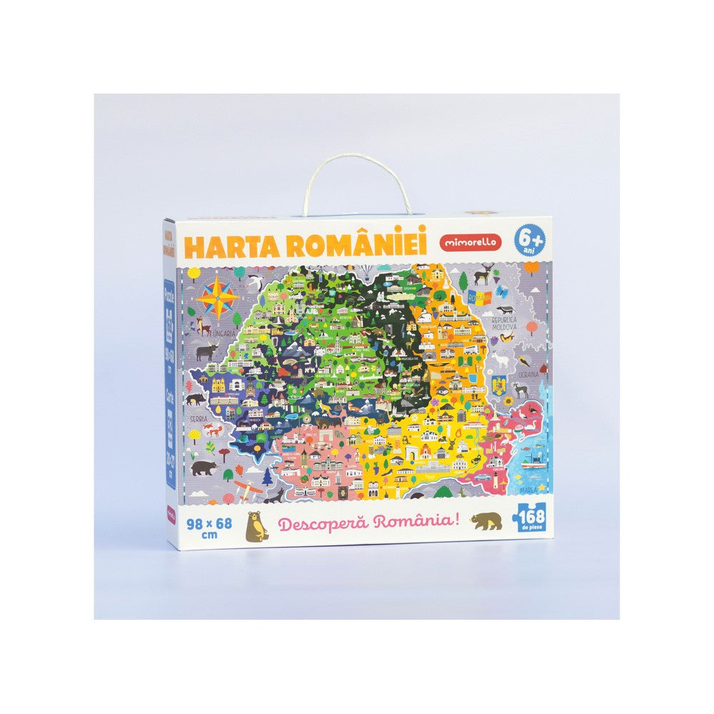 Puzzle Harta României - játék gyerekeknek