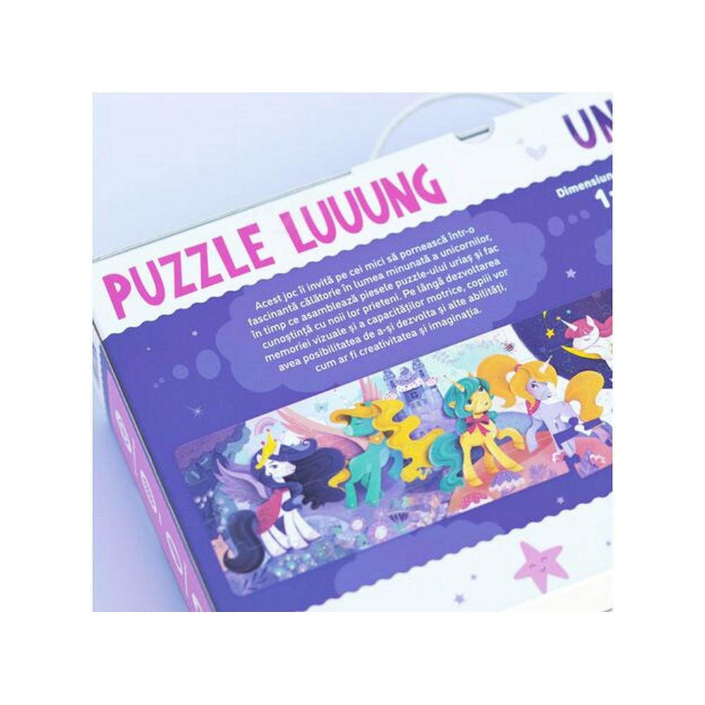 Hosszú 40 darabos Puzzle Unikornisok
