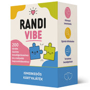 Randi Vibe ismerkedős kártyajáték doboza 200 kérdéssel