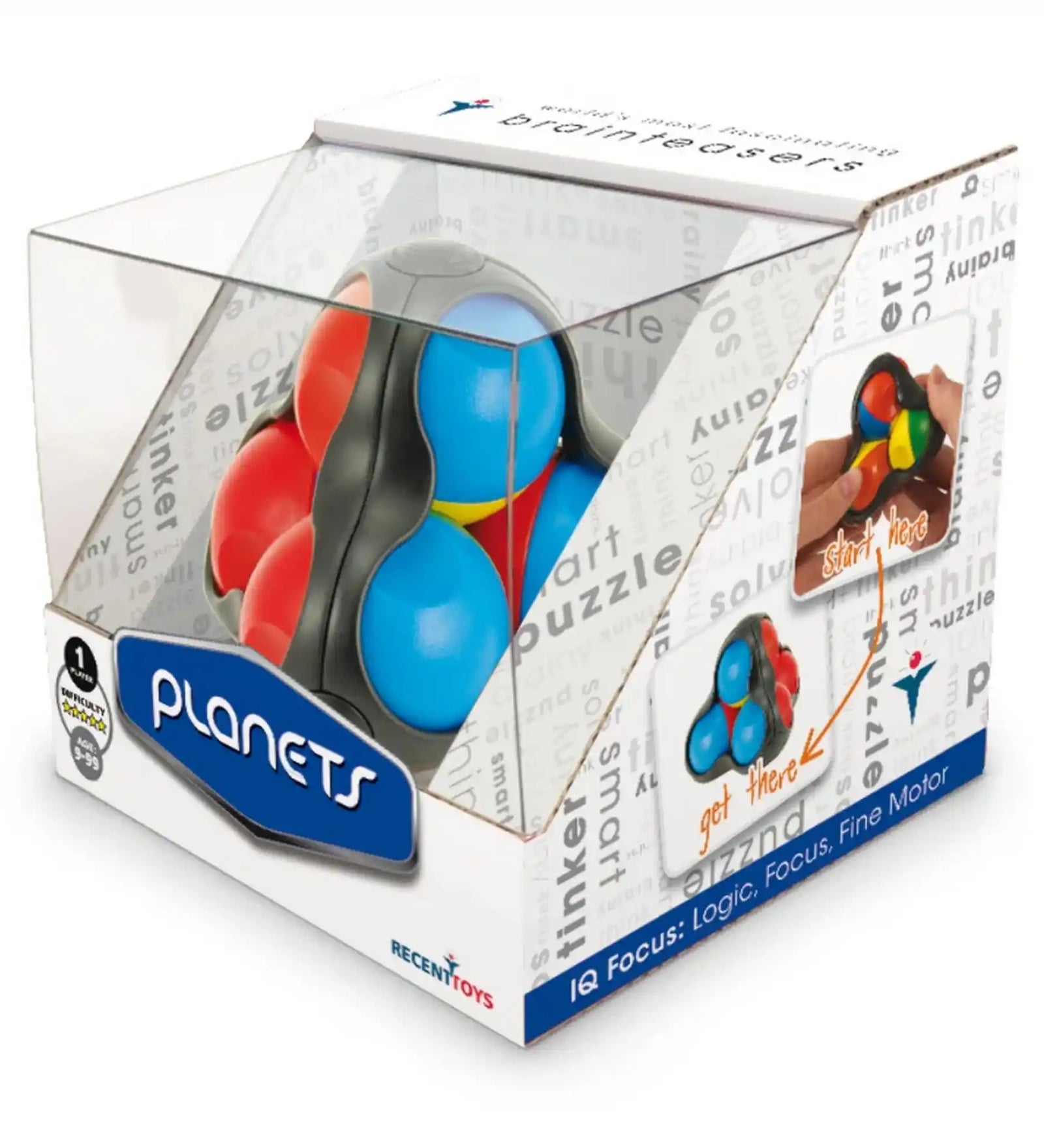 Recent Toys Planets logikai játék eredeti csomagolásban, 3D színrendező fejtörő IQ-fejlesztő és koncentrációs készségfejlesztő játék.