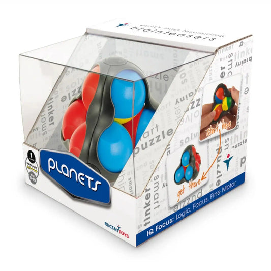 Recent Toys Planets logikai játék eredeti csomagolásban, 3D színrendező fejtörő IQ-fejlesztő és koncentrációs készségfejlesztő játék.