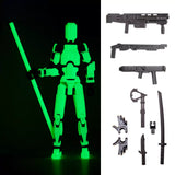 3D robotfigura R13 - Zöld foszforeszkáló