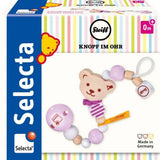 Selecta Lanț pentru suzetă cu ursuleț roz, Steiff