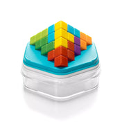 Smart Games Zig Zag Puzzler játék – színes piramis felépítve a kék oldalon