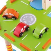 Benzinkút parkolóval, lifttel és helikopter leszállóval Viga Toys