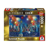Puzzle Schmidt: Statue of Liberty with fireworks, 1000 darabos