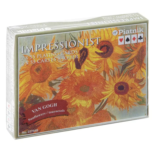 Francia kártya 2x55-ös készlet - Van Gogh: Sunflowers doboz