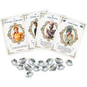 Szerelmes Levél: Bridgerton játékkártyák, Bridgerton szereplők portréival és átlátszó gyémánt jelölőkkel, dedukciós kártyajáték