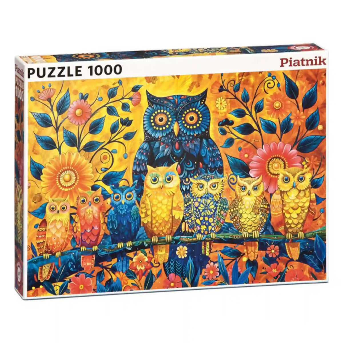 Színes baglyok, 1000 darabos Piatnik Puzzle