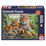 Puzzle Schmidt - Tigru și puii săi, 1000 de piese