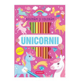 Unicornii - desenăm și colorăm - román nyelvű munkafüzet