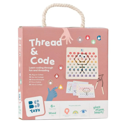 BS Toys Varrj kód szerint Montessori fűzőjáték doboza.