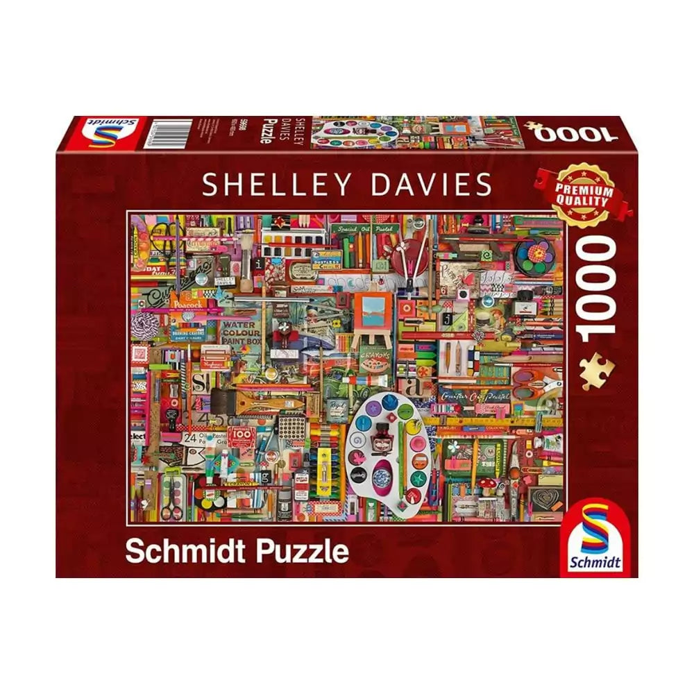 Puzzle Schmidt: Shelley Davies - Vintage Artist Materials, 1000 darab