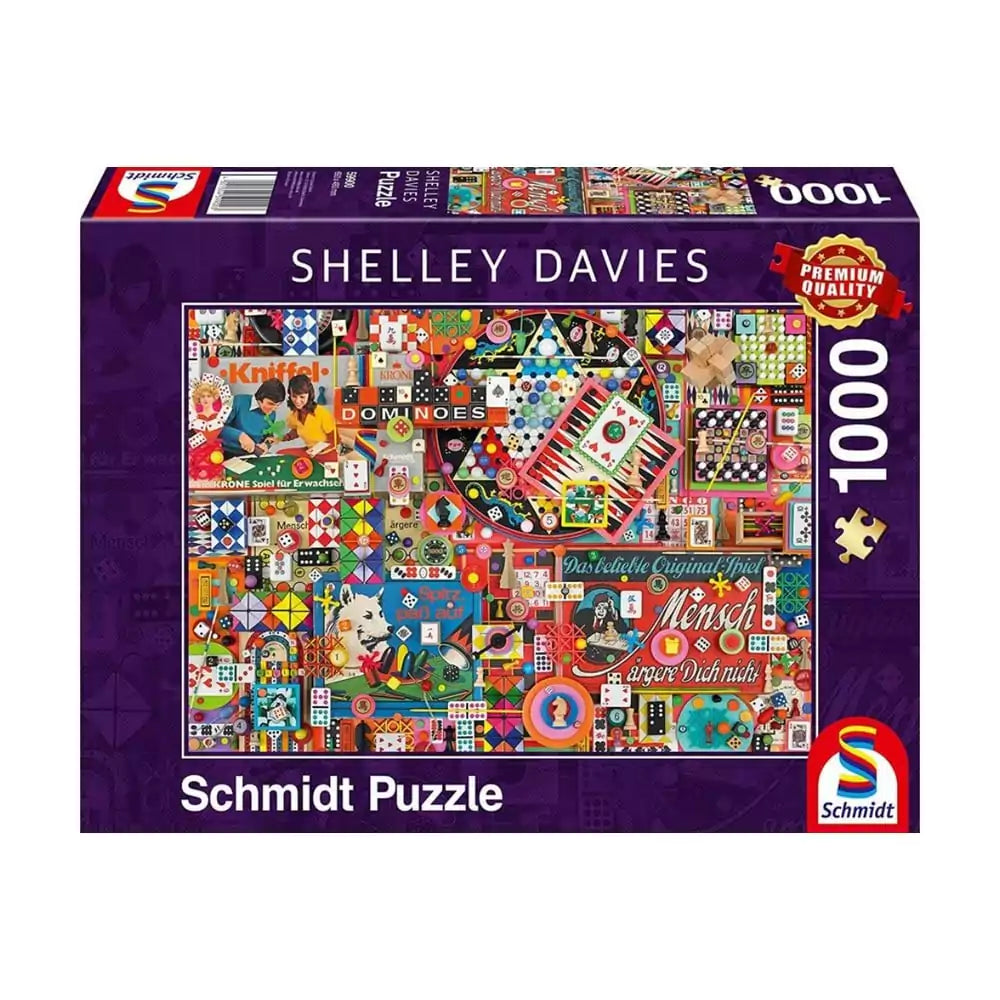 Puzzle Schmidt: Shelley Davies - Vintage Board Games, 1000 darab