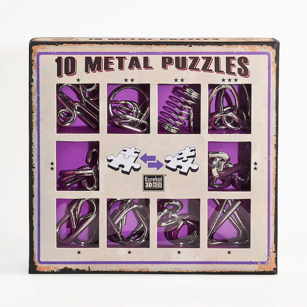 10 Metal Puzzle Set - lila Ördöglakat