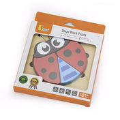 Magasított 4 darabos puzzle - katica