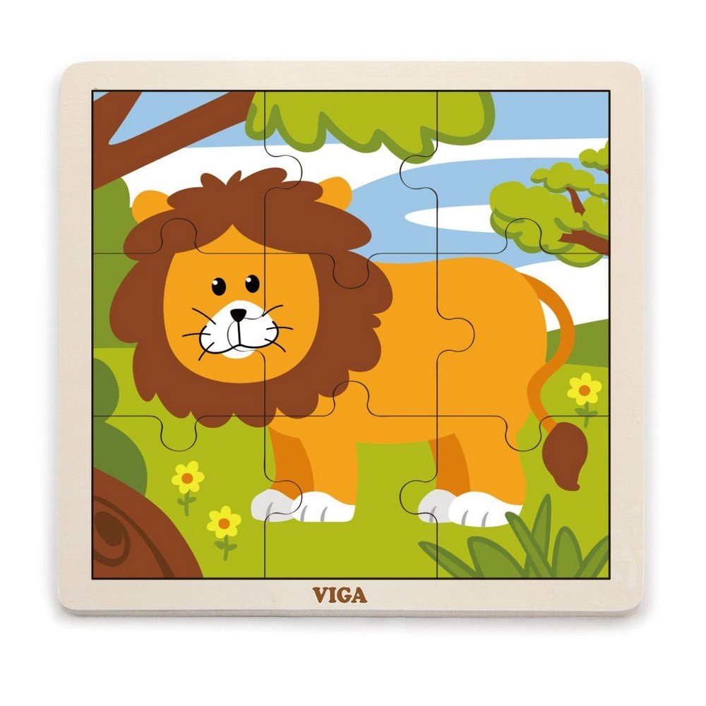 9 darabos fa puzzle, Oroszlán, Viga