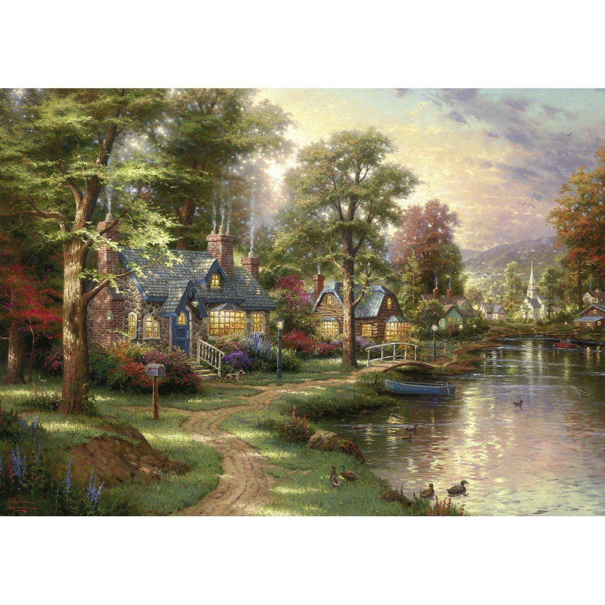1500-as Puzzle Hometown Lake-Schmidt-1-Játszma.ro - A maradandó élmények boltja