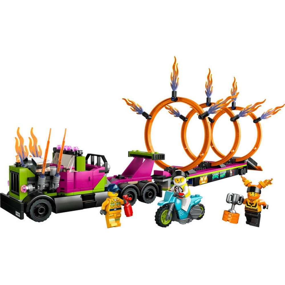 LEGO City Kaszkadőr járgány és tűzgyűrű kihívás 60357 479 darabos