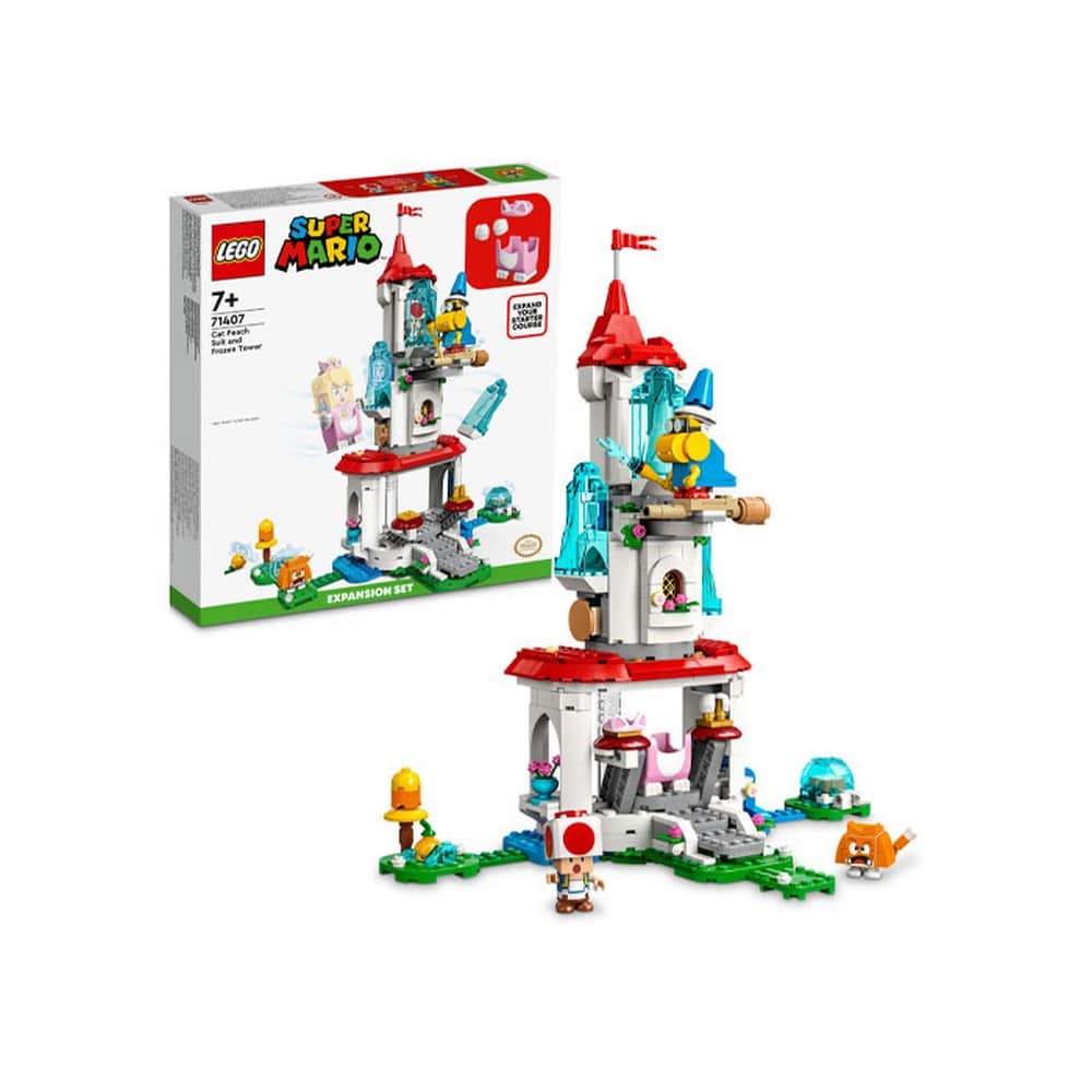 LEGO Super Mario Peach macskajelmez és befagyott torony kiegészítő szett 71407 494 darabos