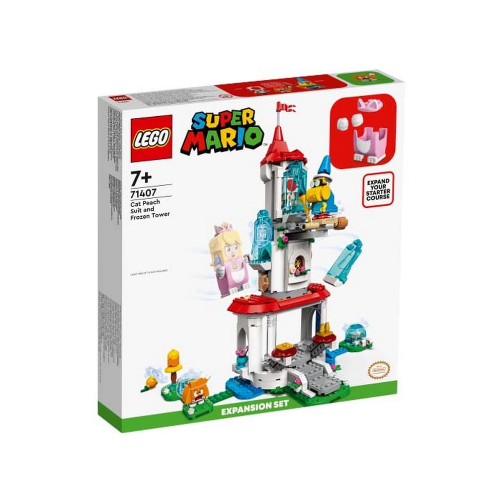 LEGO Super Mario Peach macskajelmez és befagyott torony kiegészítő szett 71407 494 darabos