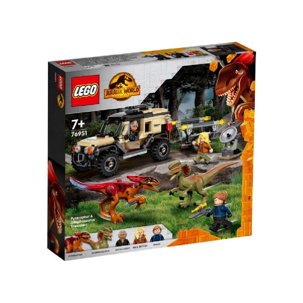 LEGO Jurassic World Pyroraptor és Dilophosaurus szállítás 76951 254 darabos
