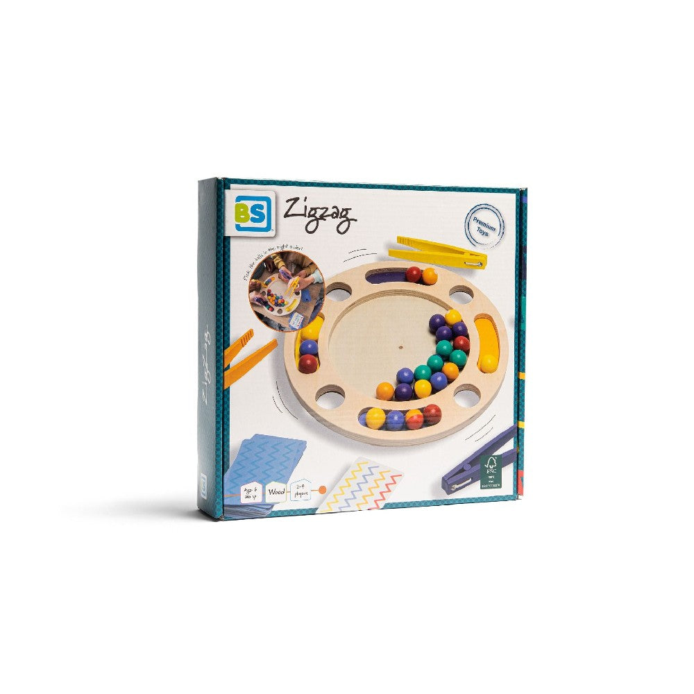 Cikk Cakk Zigzag,fa ügyességi,finommotorika fejlesztő, BSToys GA440 angol nyelvű társasjáték