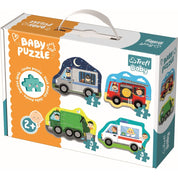 Trefl Baby 18 darabos Puzzle 4 IN 1 járművek és foglalkozások